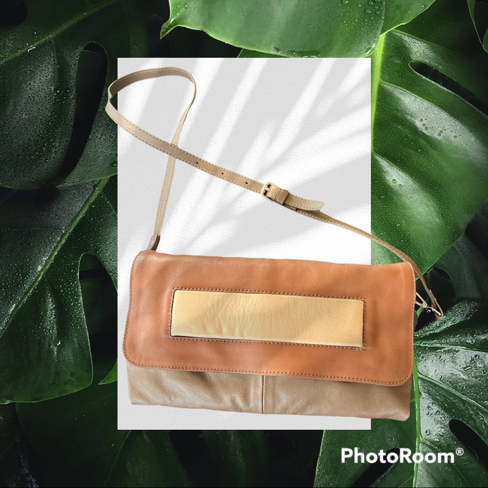 Gianni Chiarini Taupe,tan and cream Leather Shoulder Bag, Purse Bag